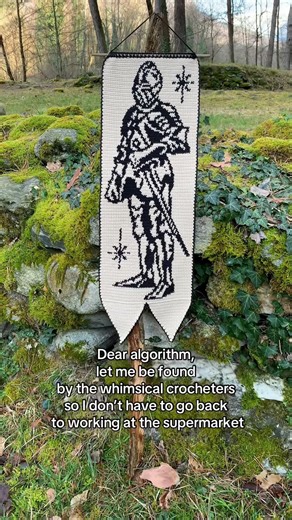 Medieval dark fantasy tapestry crochet patterns #tapestrycrochet #crochet #knightcore