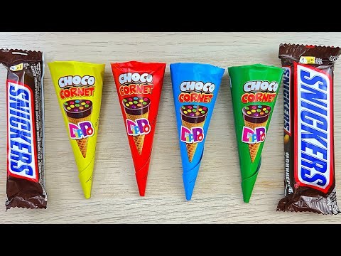 Rainbow Candy & Snickers | Visual Crunch Party 🌈🍫