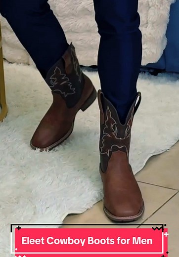 Step up your style with these Men’s Cowboy Boots! Featuring classic Western embroidery, a modern square-toe design, and premium faux leather, they’re built for comfort and durability. #MensWesternBoots #ClassicCowboyStyle #SquareToeBoots #ComfortAndDurability #TikTokShopFinds #cowboy #cowboyboot #boots