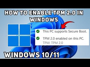 Fix TPM 2.0 Not Detected Error in Windows 10/11 (2025 Guide for Windows 11 Upgrade)