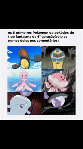Os 6 primeiros Pokémon do tipo fantasma de unova. | #pokemon
