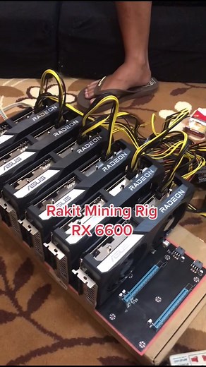 Rakit Mining Rig 6x Asus RX 6600.#miningethereum