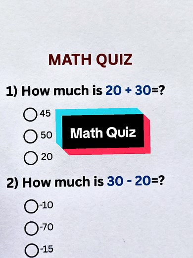 Math Quiz - Drop the Correct Answer