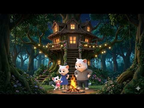 Cat Family Builds a Giant Tree House! 🌳🐈 3D Animation & ASMR Survival