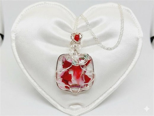 Custom Made Necklace: Fused Glass Pendant, Mother's Day Jewelry Gifts - Etsy