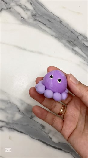 Cute Polymer Clay Octopus in 30 Seconds! 🐙✨ #PolymerClay #ClayArt #OctopusArt #shorts