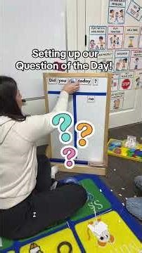 I’m setting up our Question of the Day, and this is how students check in each morning 💬 It’s a