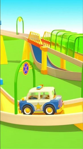 Game #untukAnak dengan Mobil Penolong 🚗🎮 Mobil Polisi Tercepat Melaju di Jalur Balap 🏁🚓 #KartunMobil