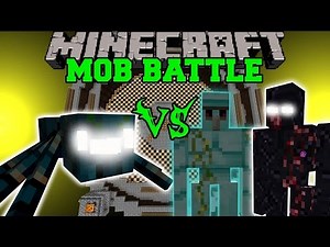 MUTANT MIST SPIDER VS DIAMOND GOLEM, MUTANT OBSIDIAN GOLEM, & GENERAL - Minecraft Mob Battles - Mods