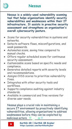 What is Nessus ? | Info | Penetration Testing Tool | Software | Karthik SR