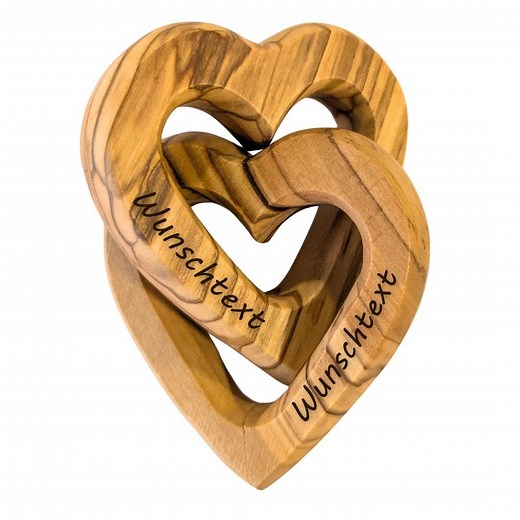 Personalisiertes Hochzeitsgeschenk Geburtstagsgeschenk | Olivenholz Verbundene Herzen Herz Geschenk Deko Valentinstag Jahrestag olive wood - Etsy.de