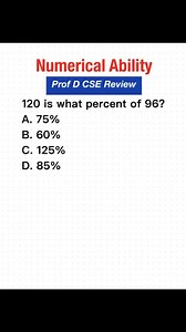 Civil Service Exam Review: Numerical Ability | Prof D CSE Review