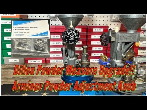 Dillon Precision Powder Measure Upgrade, Installing Arminov’s Clickable Powder Adjustment Knob.