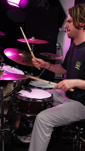 Practicing some sections before laying down the final takes for a client 🔴 #drums #drumrecording