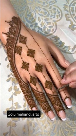 Easy Mehndi Trick for Beginners! 😍🔥Aesthetic: Satisfying Henna Art ✍️🧡 #mehndi #art #hennadesigns