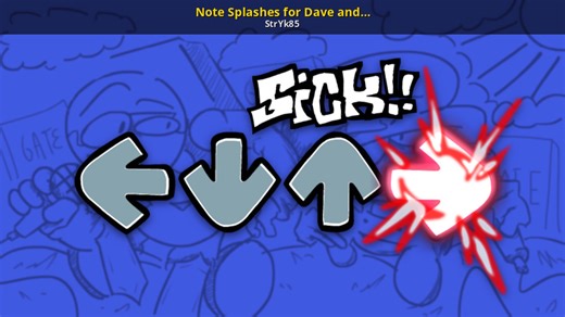 Note Splashes for Dave and Bambi Volume 1 Mod for Friday Night Funkin' | FNF Mods