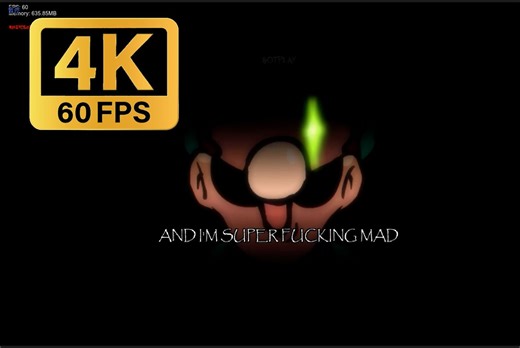 【4K|光流补帧|神曲警告！】FNF 超神mod ANGRY LUIGI ！