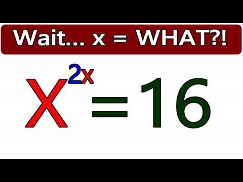 How to Solving Exponential EQUATION | “Solve x^(2x)=16 Without Guessing” | Smart Exponential Trick