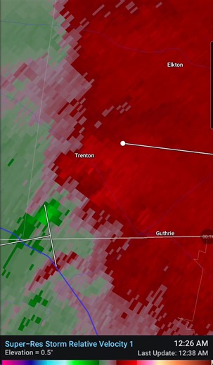 Radar Update 12:41AM Watching the potential for some rotating storms atm. Seen some posts lingering around of more significant cases of this earlier. One of which was near Clarksville Tennessee. Seeing some signs of rotation just south of Elkton Ky. Looking at model hodographs, the potential is there for some brief small spinups tonight in this area. We'll continue to monitor the situation. Thankfully shouldn't amount to much. Any tornado would be brief and fairly weak. Most of this activity sho