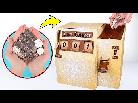 How To Make Cardboard Coin Counter 💰