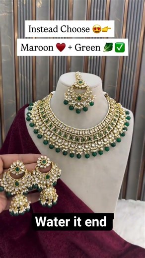 maroon k sath contract jwellery to make your look gorgeous..#youtubeshorts #wedding #ytshorts