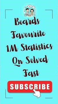 💯Important 1‑Mark Statistics Question for CBSE Class 10 | Maths #shorts