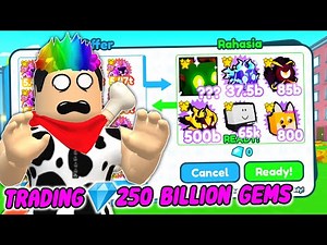TRADING 250 BILLION GEMS BERBUAH PET EXCLUSIVE LANGKA DI PET SIMULATOR X - Roblox Indonesia