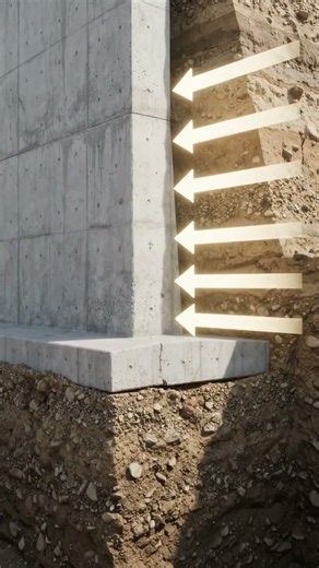 How Can Tons of Soil FLIP a Concrete Wall? 😱🧱 #architecture #beamforming #construction #stem