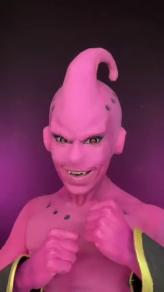 Kid Buu cosplay makeup transformation tutorial