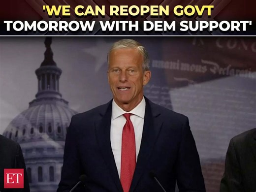 'We can reopen govt tomorrow...': Thune lambasts Dem after CR fails in senate as shutdown nears