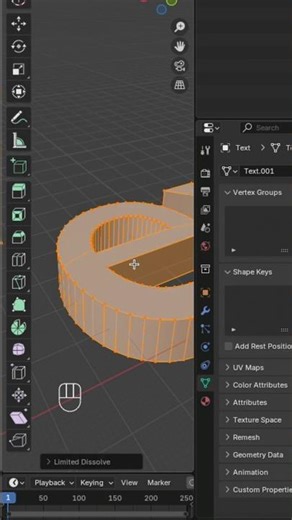 22 Blender Dreiecke → Quads Limited Dissolve Convert remove doubles