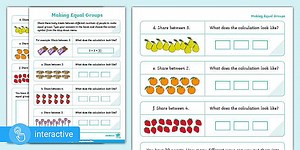 Interactive PDF: White Rose Maths Supporting Year 2: Spring Block 1: Multiplication and Division: Making Equal Groups – Grouping