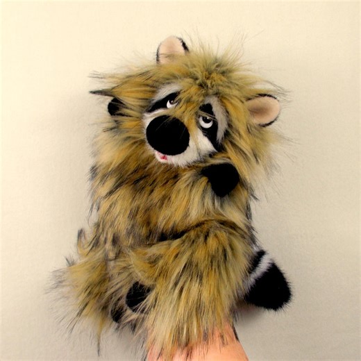Faux Fur Puppet Raccoon. Hand Puppet for Children Home Theater. Shaggy and Cheerful Raccoon Puppet for Performances and Educational Games. - Etsy