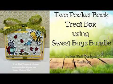 TWO POCKET BOOK TREAT BOX using SWEET BUGS BUNDLE - Stampin' Up!