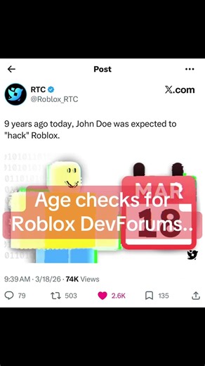 Roblox expands AGE CHECKS to DevForum #roblox