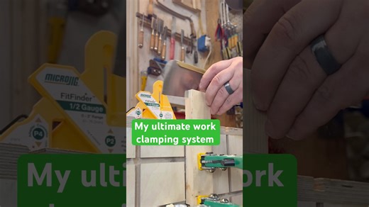 Microjig MatchFit clamping system and Temple Tools pull saw #workshop #microjig #workbench