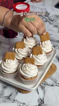 Easy Eggless Biscoff Cupcakes 🧁 | Soft & Moist Lotus Biscoff Cupcake Recipe