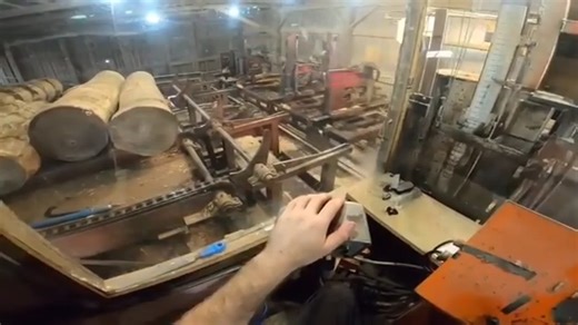 3.4K views · 36 reactions | Saw Milling a 20 Foot Long 6X16 Cabin Log! | Beaver Exterminator | Facebook