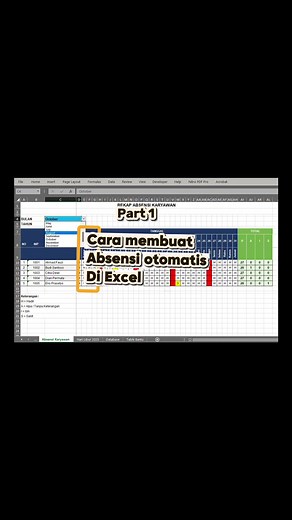 Cara Membuat Absensi Otomatis di Excel (Rekap Bulanan)