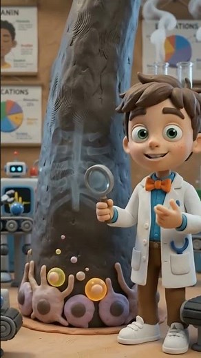 🤯 Why Does Your Hair Turn White As You Get Older? The REAL Reason! #animation #claymation #science