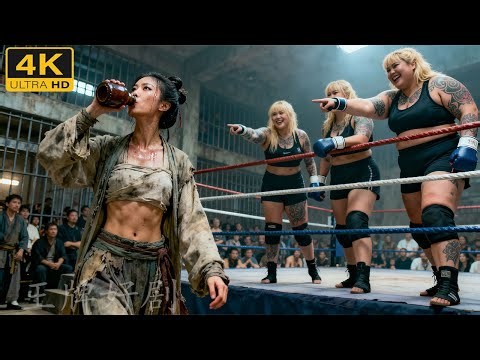 Prison female boxing champ mocks Chinese kung fu—young girl strikes, defeating all instantly!