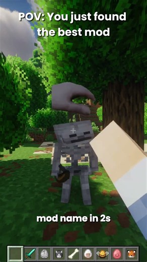 This Mod Lets You Pat EVERY Mob in Minecraft 🤯 #minecraft #mod