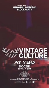 We've been so hard at work to bring you the party of the year! Vintage Culture, AYYBO, and more TONIGHT on Wall Street for the Promised Land World Tour Memorial Day Weekend Block Party This WILL sell out, grab your tickets now!  Grab Tix: https://buff.ly/4cG9OZB | BLNK CNVS Presents | Facebook