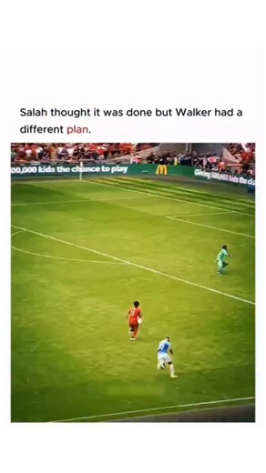 Universalhub on Instagram: "In a tense clash between Manchester City and Liverpool, Mohamed Salah thought he had scored after beating the goalkeeper, and for a split second, he even started celebrating. The moment looked certain to end in a goal, with Liverpool ready to take the lead. But Kyle Walker had other plans. Racing back with incredible pace and awareness, he made a last-second goal-line clearance, denying Salah and stunning everyone in the stadium. What should have been a guaranteed goa