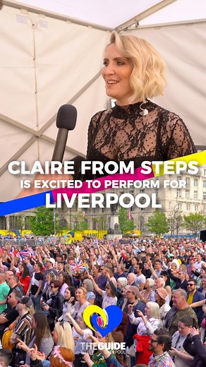 9.6K views · 58 reactions | Claire from Steps has just smashed her performance to a huge crowd at the Eurovision Village!  Jay had a chat earlier with her backstage. 朗  #Eurovision #Eurovision2023 #EurovisionFans #Liverpool #EurovisionSemiFinal #EurovisionSongContest #LiverpoolFood #LiverpoolHotel #LiverpoolThingsToDo | The Guide Liverpool | Facebook