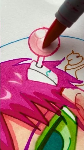 Using Art Markers to Draw Saiki K in my sketchbook