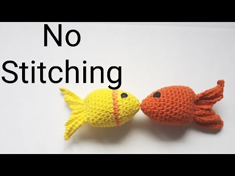 How to Crochet a Fish, Cat Toy NO STITCHING #crochetwithcotton