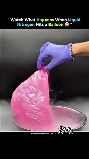 Watch What Happens When Liquid Nitrogen Hits a Balloon 😮