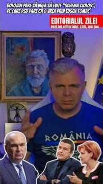 Bolojan seems to want to avoid the "Ciolos Scheme", which the PSD seems to want through Eugen Tomac