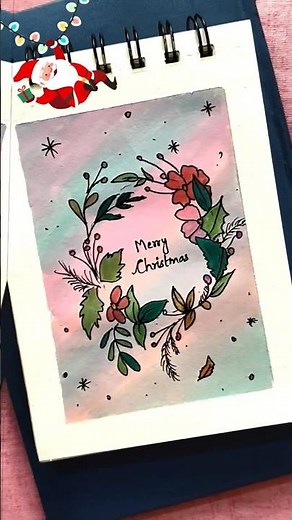 merry Christmas cute drawing 😍 christmas drawing aesthetic drawing 🌷 #christmas #foryou #merryart
